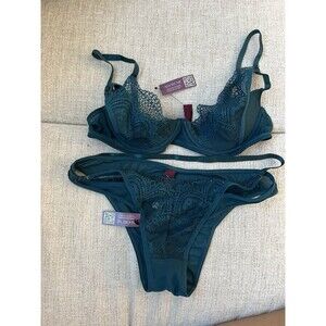 Adore Me Push Up Bra & Panty Set ~ Bra Size 34B, Panty Size M ~ New With Tags
